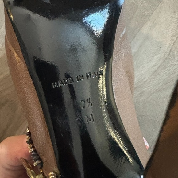 Vintage Juicy Couture Leather Platform High Heel Bootie Pump 7.5M made in Italy - Picture 8 of 9